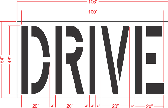 Chick-Fil-A DRIVE Stencil