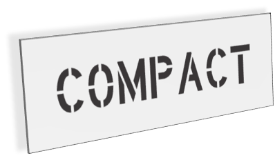 4" COMPACT Stencil