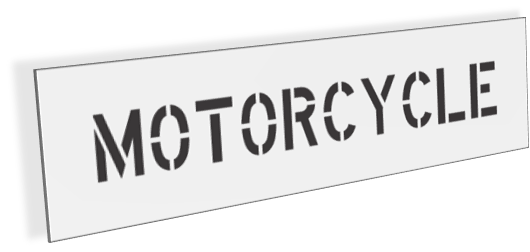 4" MOTORCYCLE Stencil