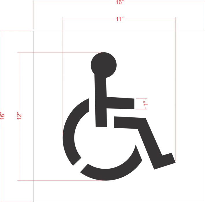 12" Handicap Stencil