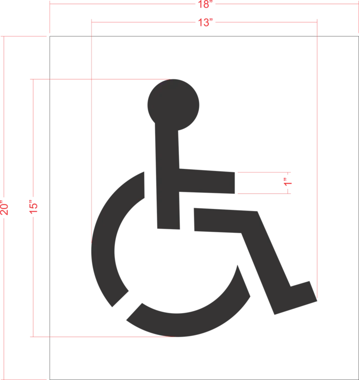 15" Handicap Stencil