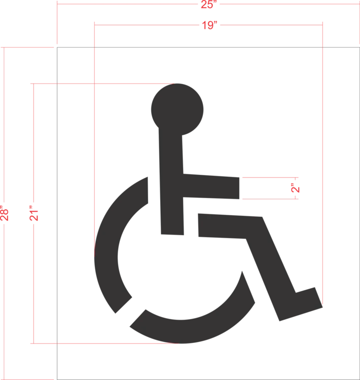 21.5" Handicap Stencil