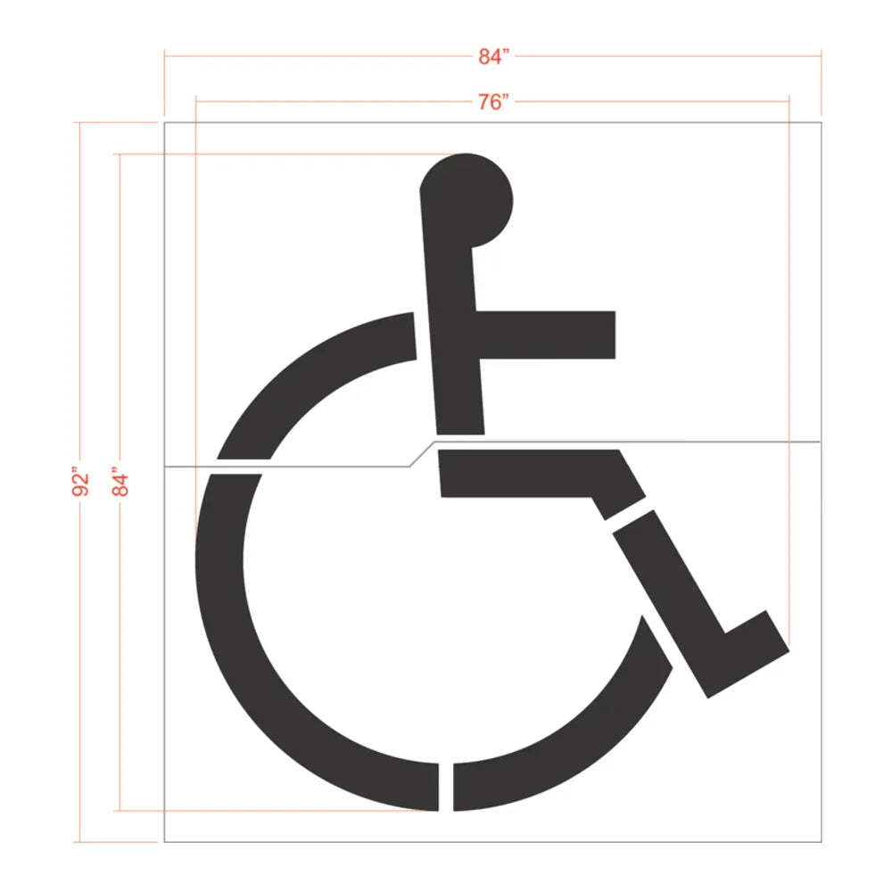 Walmart 84" Handicap Stencil