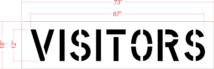 12" VISITORS Stencil