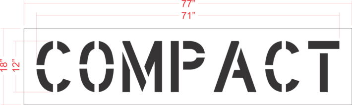12" COMPACT Stencil