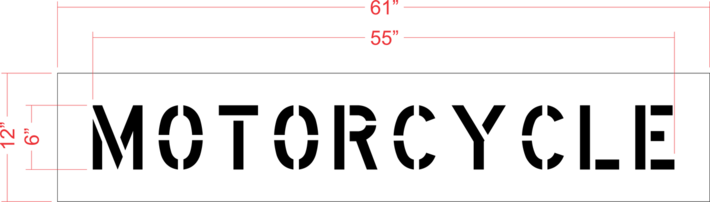 6" MOTORCYCLE Stencil