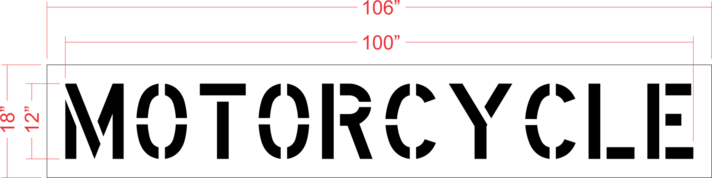 12" MOTORCYCLE Stencil