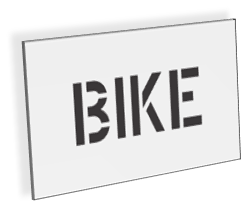 4" BIKE Stencil