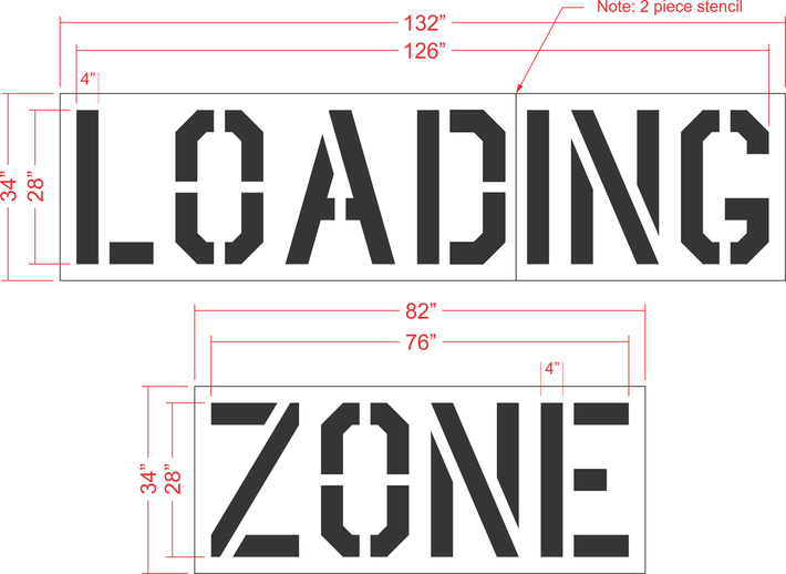 Lowe's 28" Loading Zone Stencil