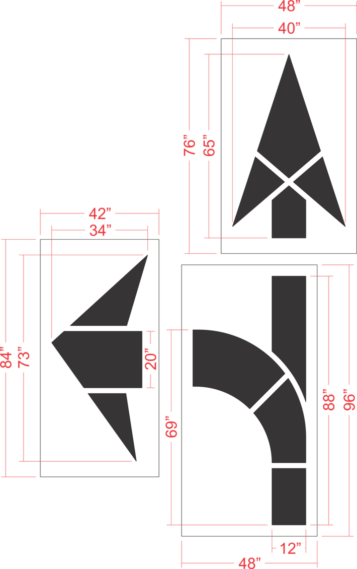 FHWA/DOT Combo Arrow Stencil