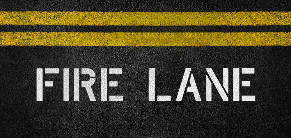 12" FIRE LANE Stencil