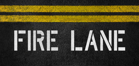 18" FIRE LANE Stencil