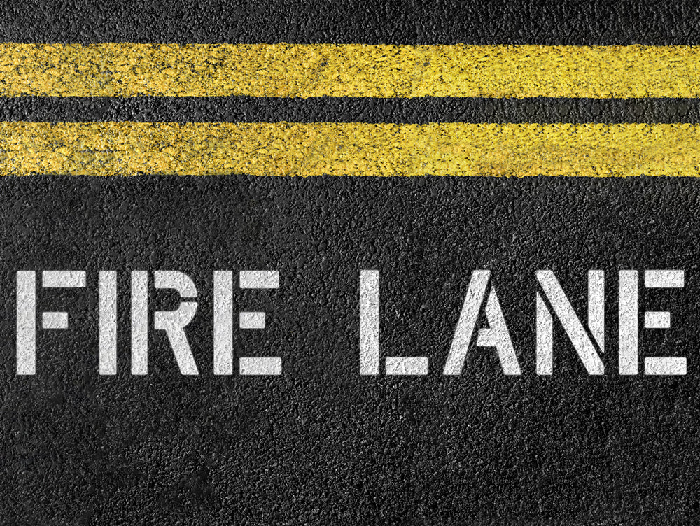 6" FIRE LANE Stencil