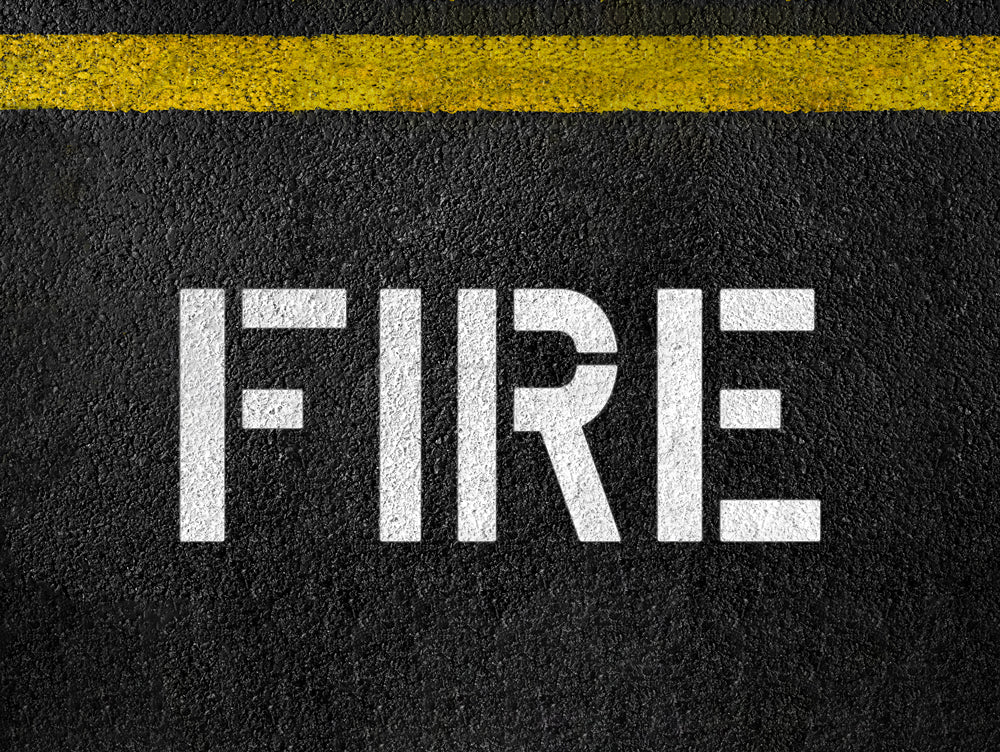 12" FIRE Stencil