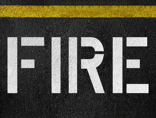 18" FIRE Stencil