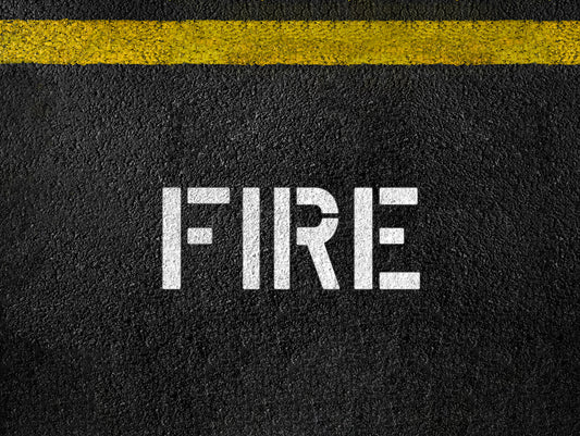 6" FIRE Stencil
