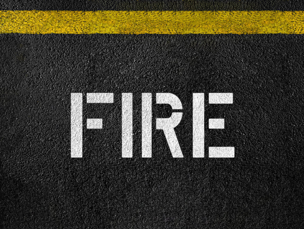 8" FIRE Stencil