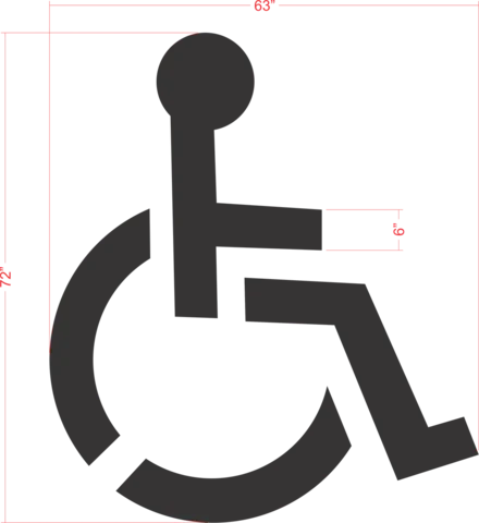72" Handicap Stencil