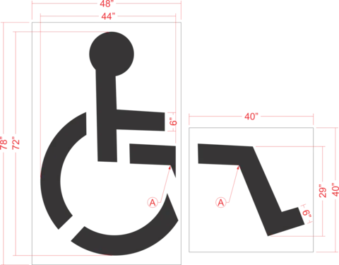 72" Handicap Stencil