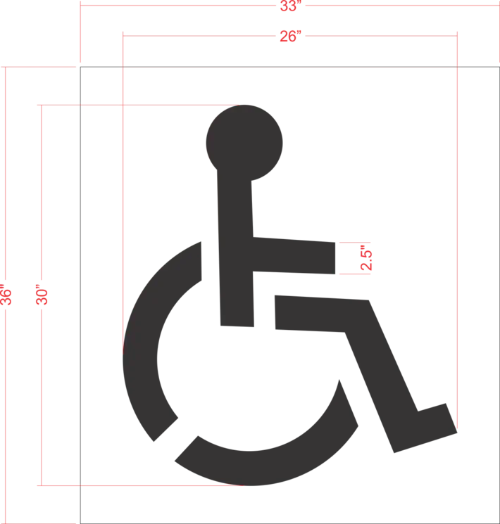 30" Handicap Stencil