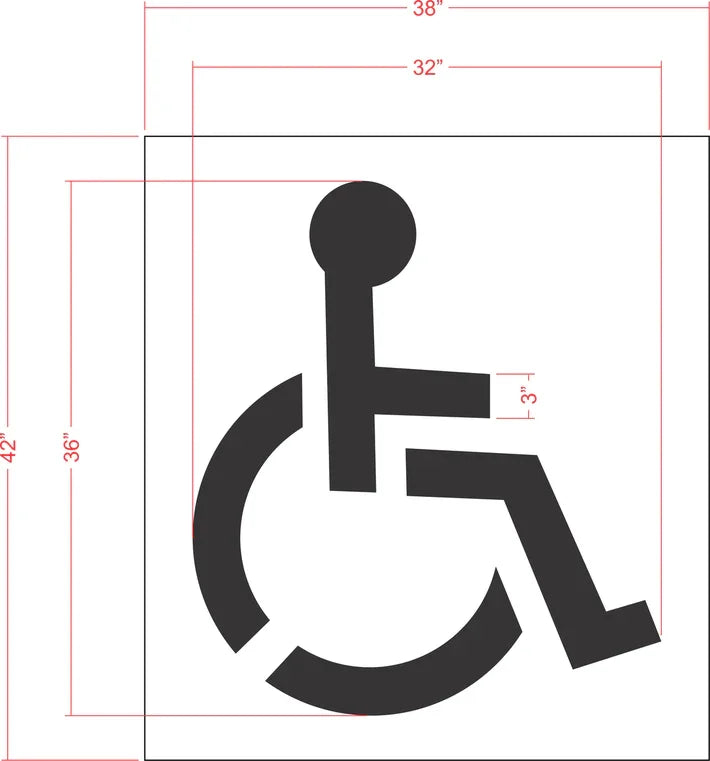36" Handicap Stencil