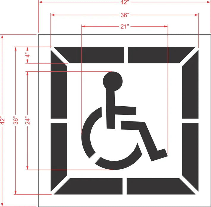 36" California Handicap Stencil (legacy)