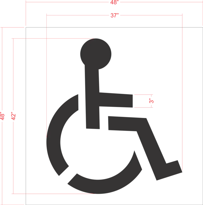 42" Handicap Stencil