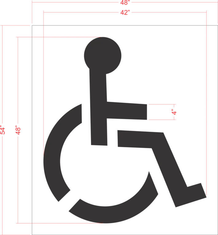 48" Handicap Stencil