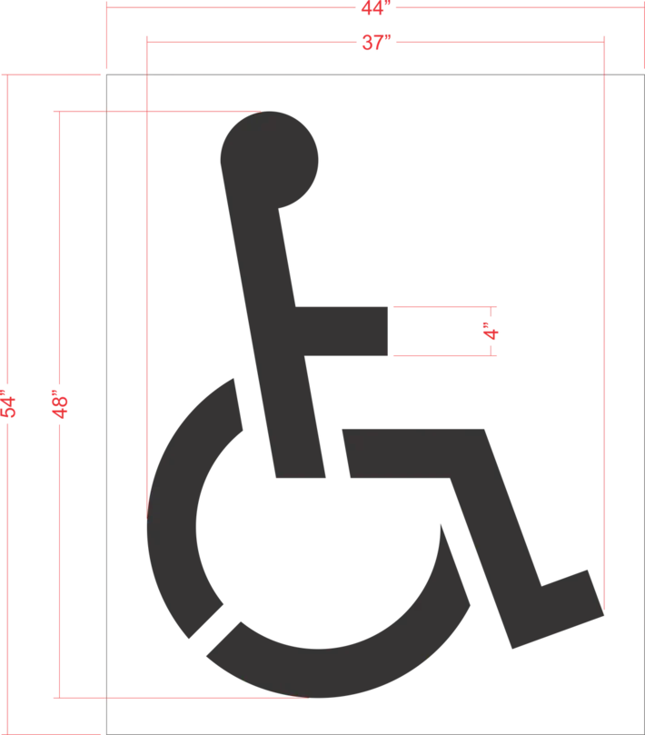 Chic-Fil-A 48" Handicap Stencil