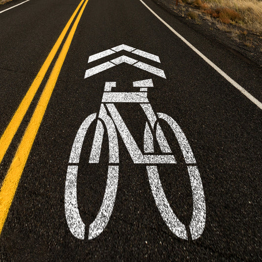 111" FHWA/DOT SHARED BIKE LANE Stencil