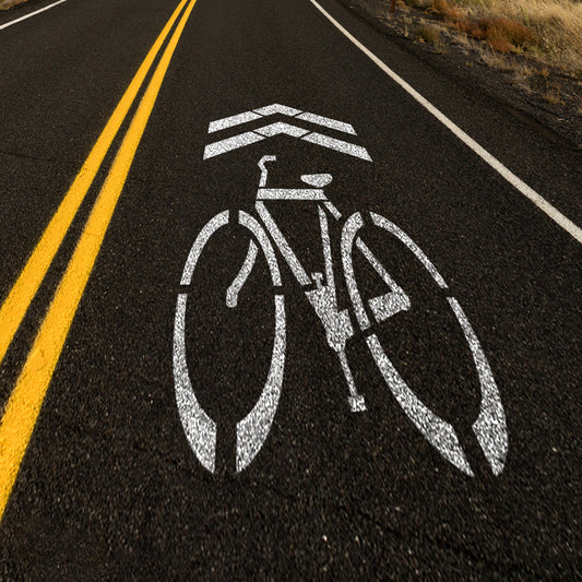111" Sharrow (Legacy) SHARED BIKE LANE Stencil