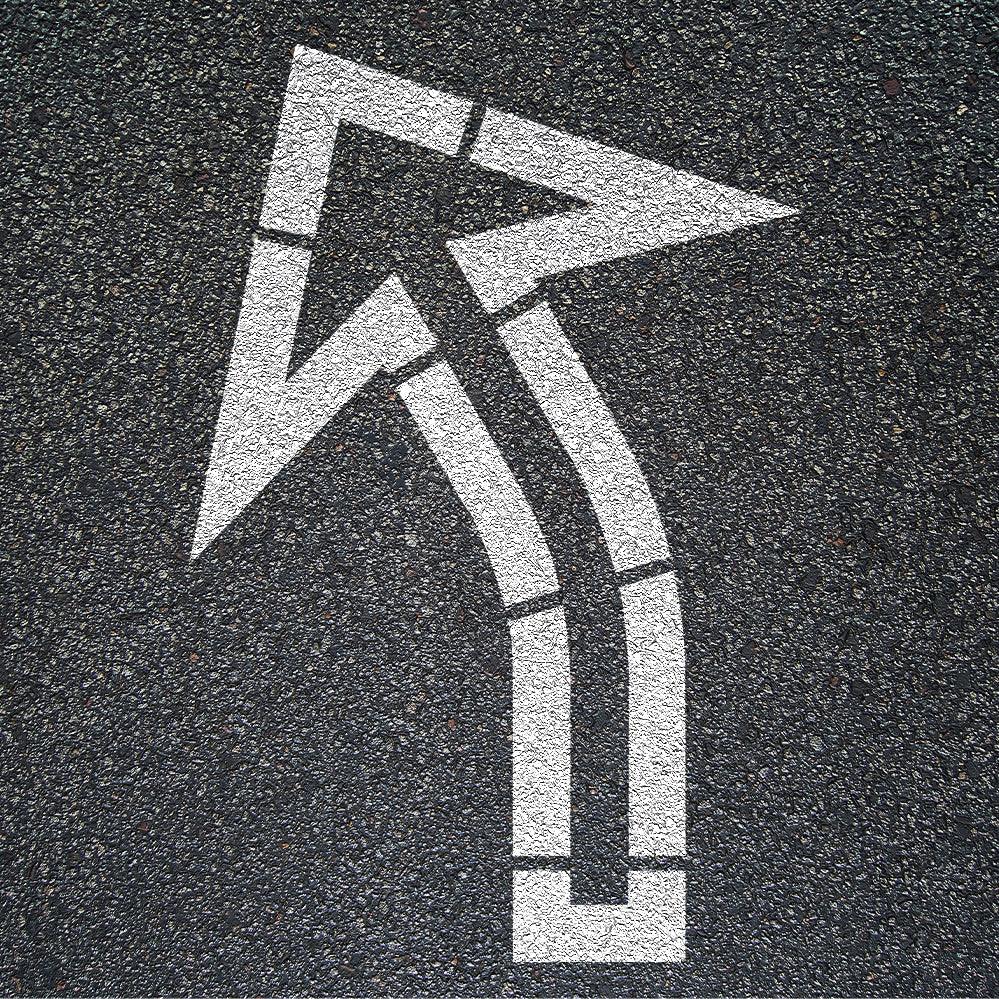 Walmart 64" - Slight Turn (30 degree) Arrow Stencil