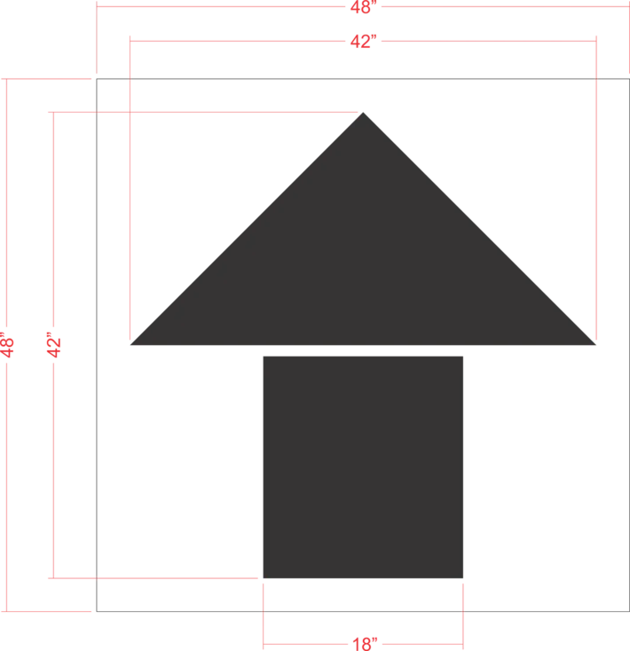 Walgreens 42" Straight Arrow Stencil