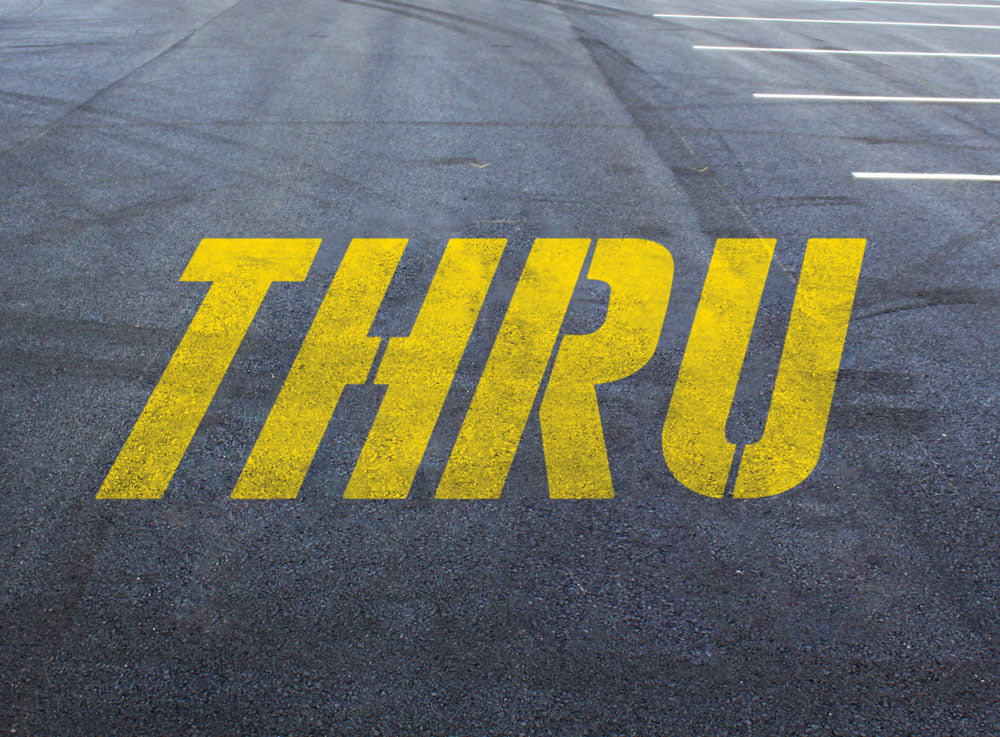 McDonalds 34" THRU Stencil