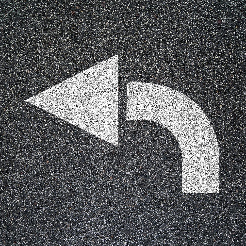 42" Turn Arrow Stencil