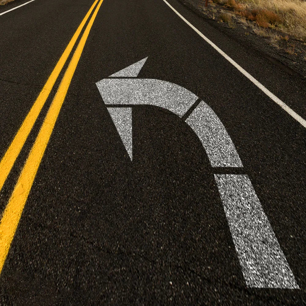 96" FHWA/DOT Turn Arrow Stencil