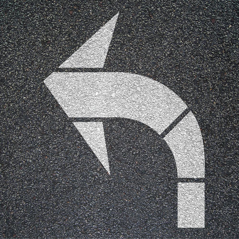 96" FHWA/DOT Turn Arrow Stencil