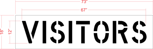 12" VISITORS Stencil