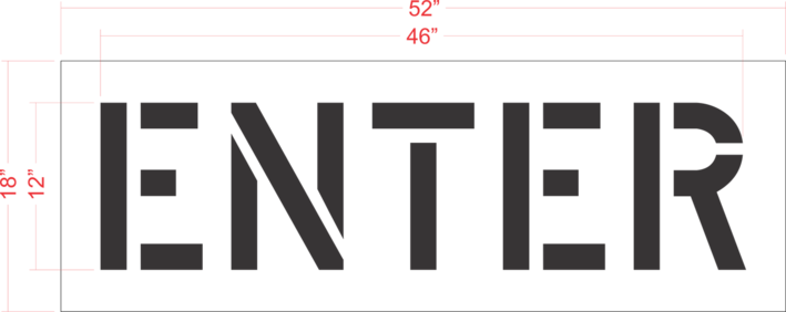 12" ENTER Stencil